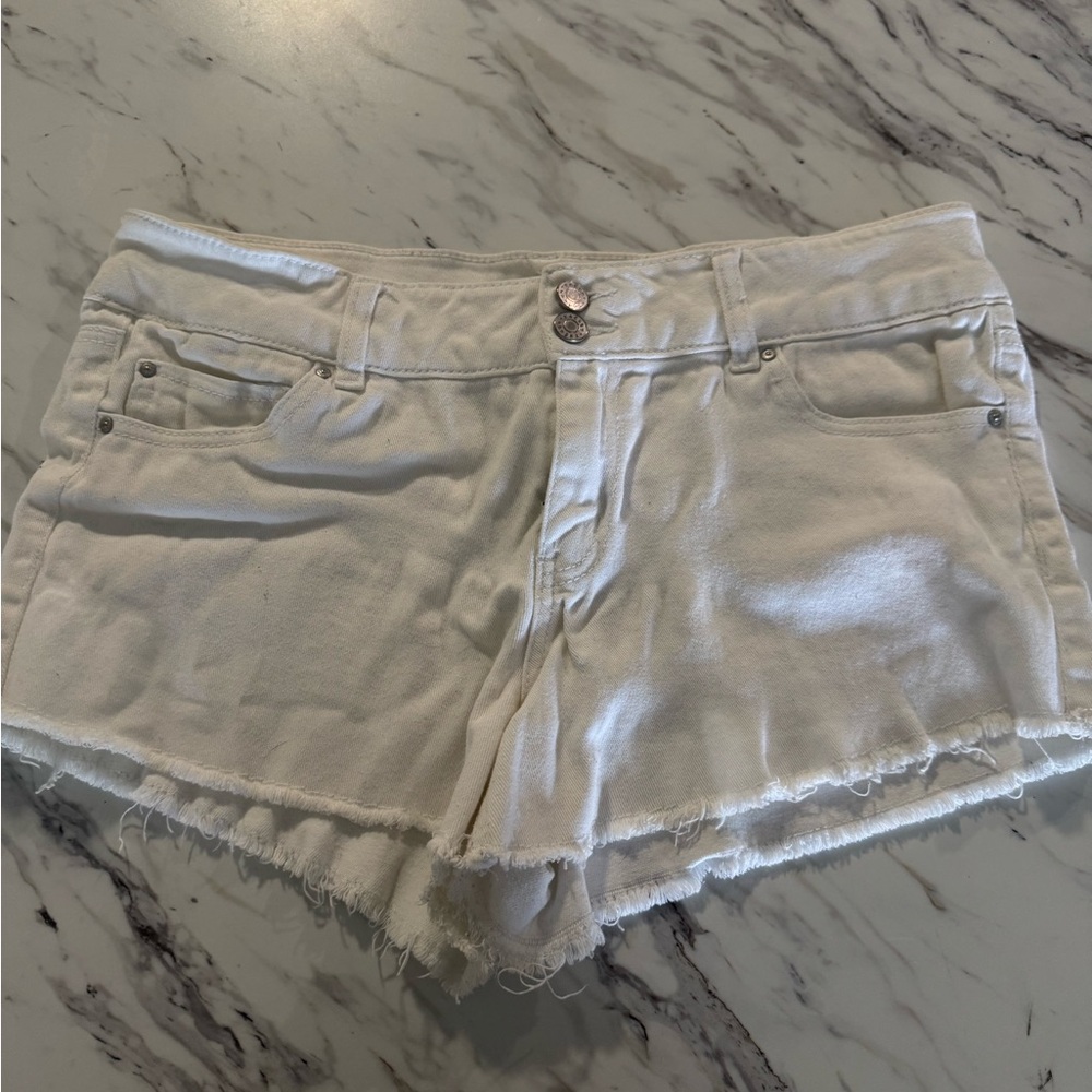 Women's White Denim Shorts